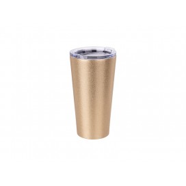 16oz/480ml Glitter Stainless Steel Tumbler w/ Lid (Gold) (10/pack) 